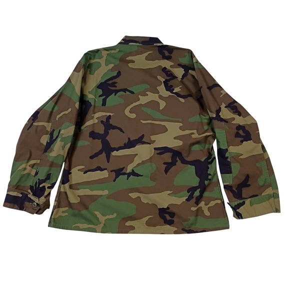 US Military BDU Combat Coat Woodland Camo Large X Short Mens Field Jacket - Picture 2 of 9